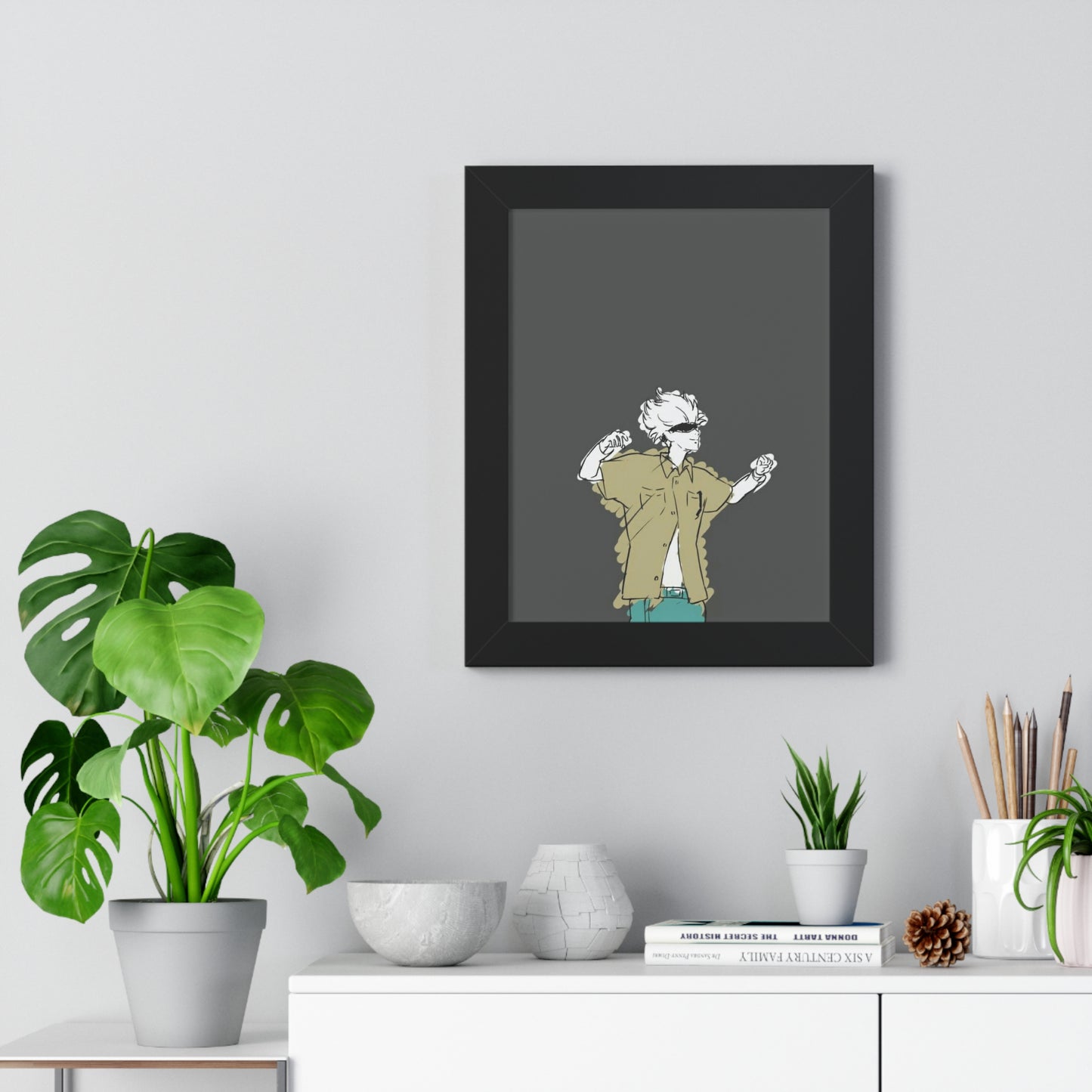 Dancing Gojo Framed Vertical Poster