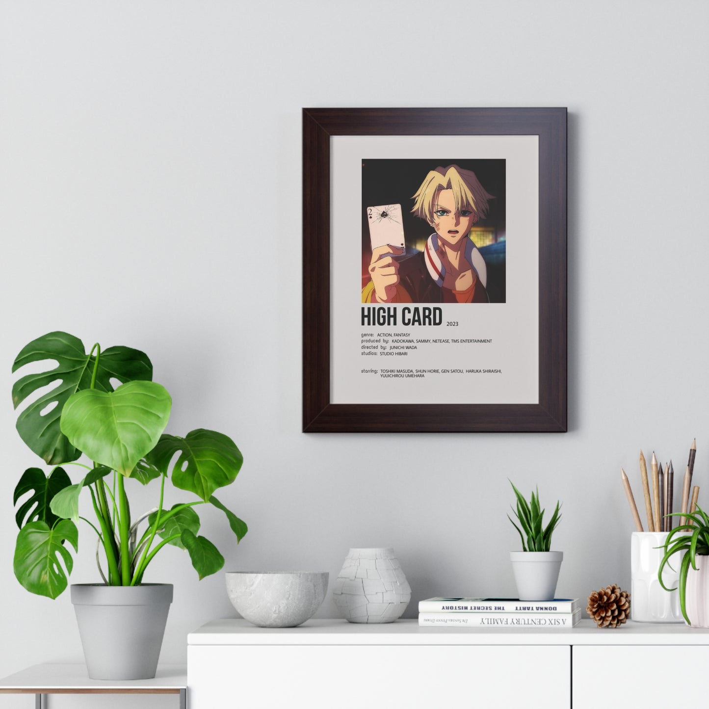 High Card Framed Vertical Poster