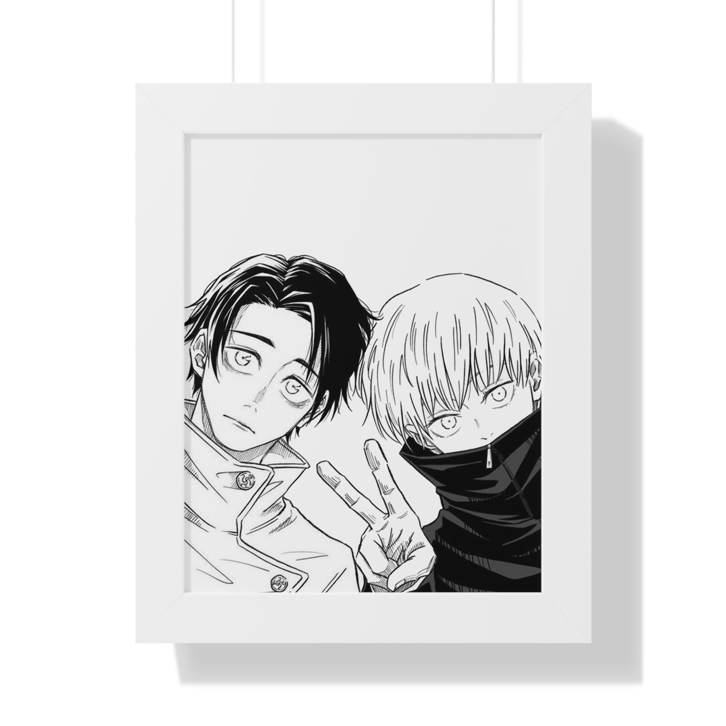 Yuta & Inumaki Framed Vertical Poster