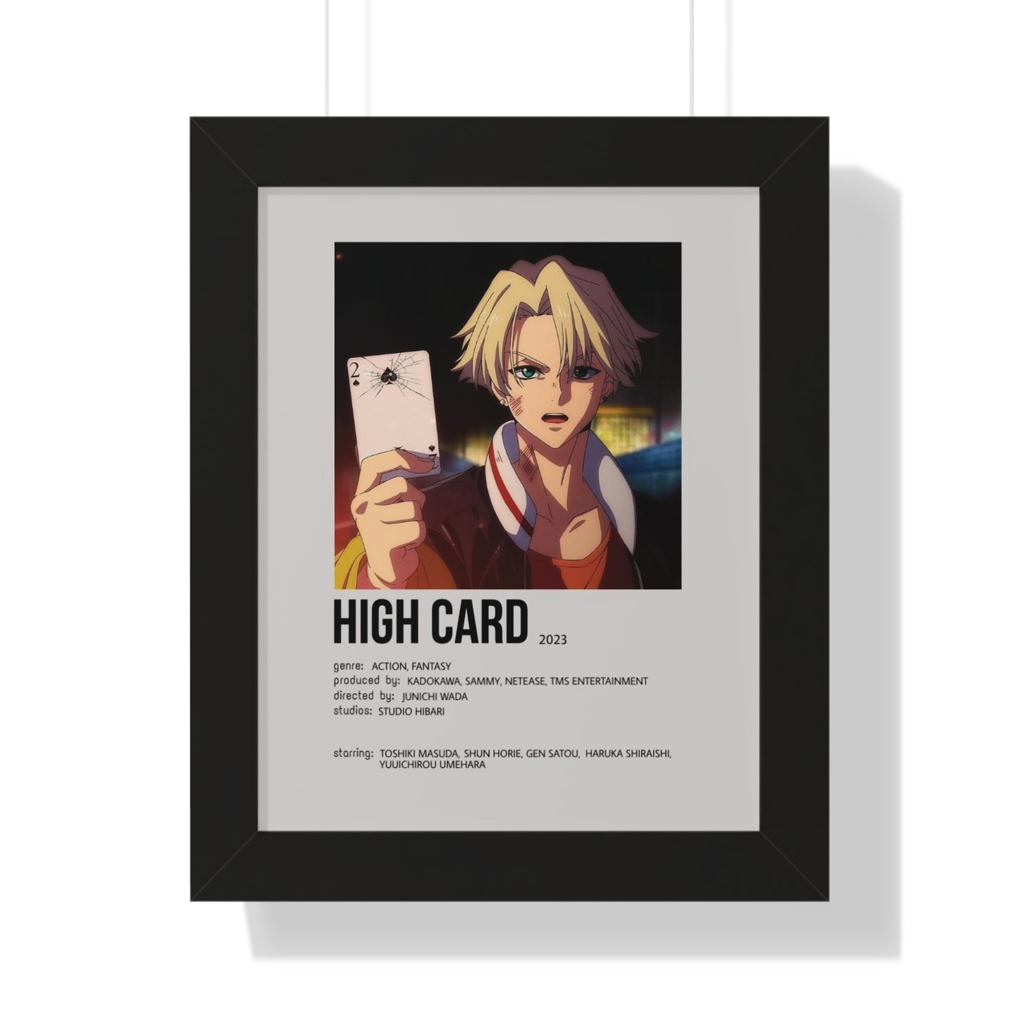 High Card Framed Vertical Poster