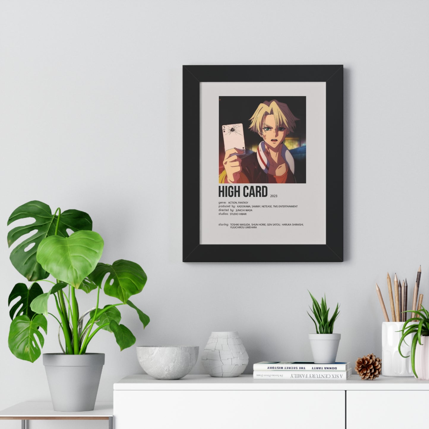 High Card Framed Vertical Poster