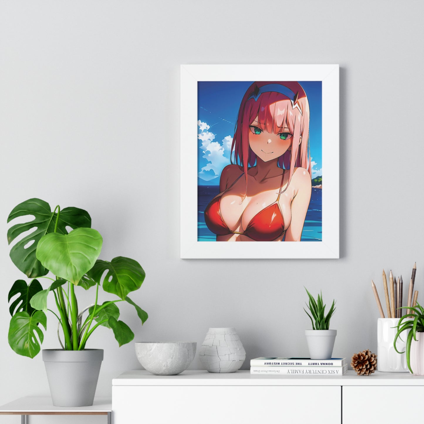 Zero Two Framed Vertical Poster