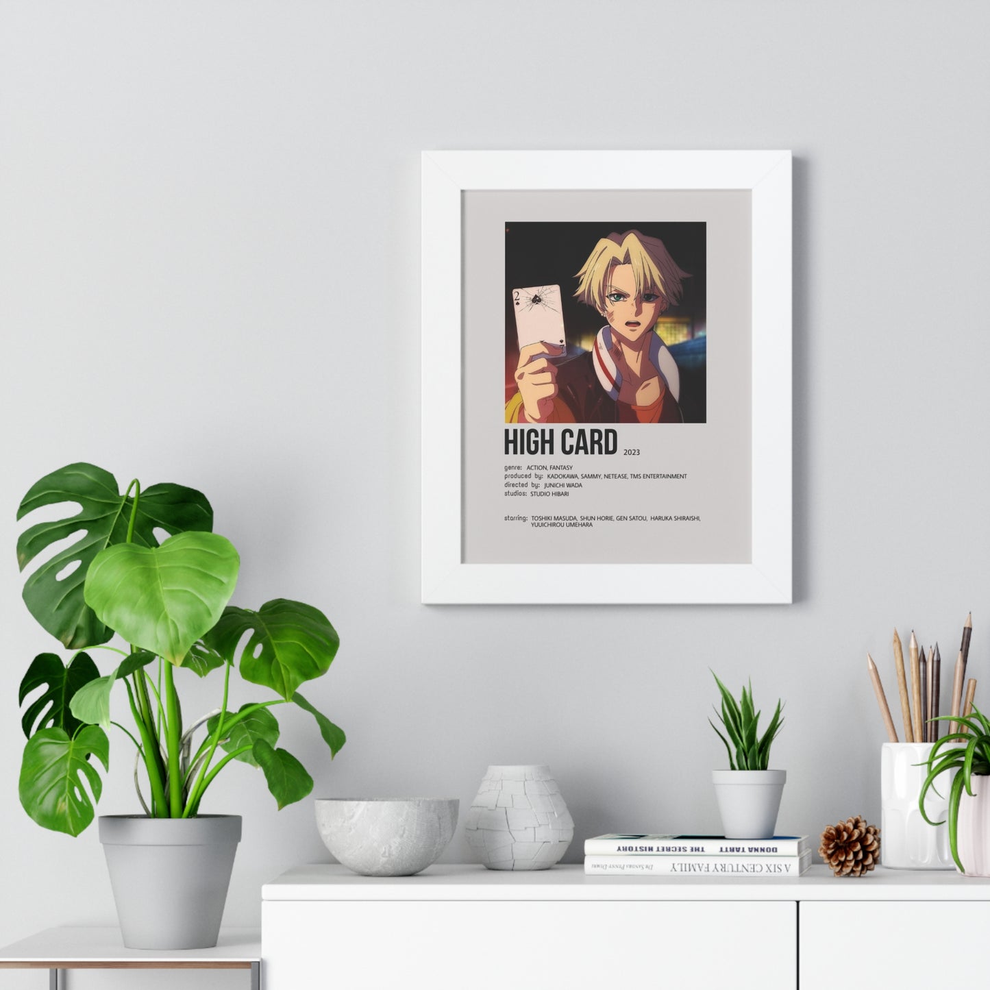 High Card Framed Vertical Poster