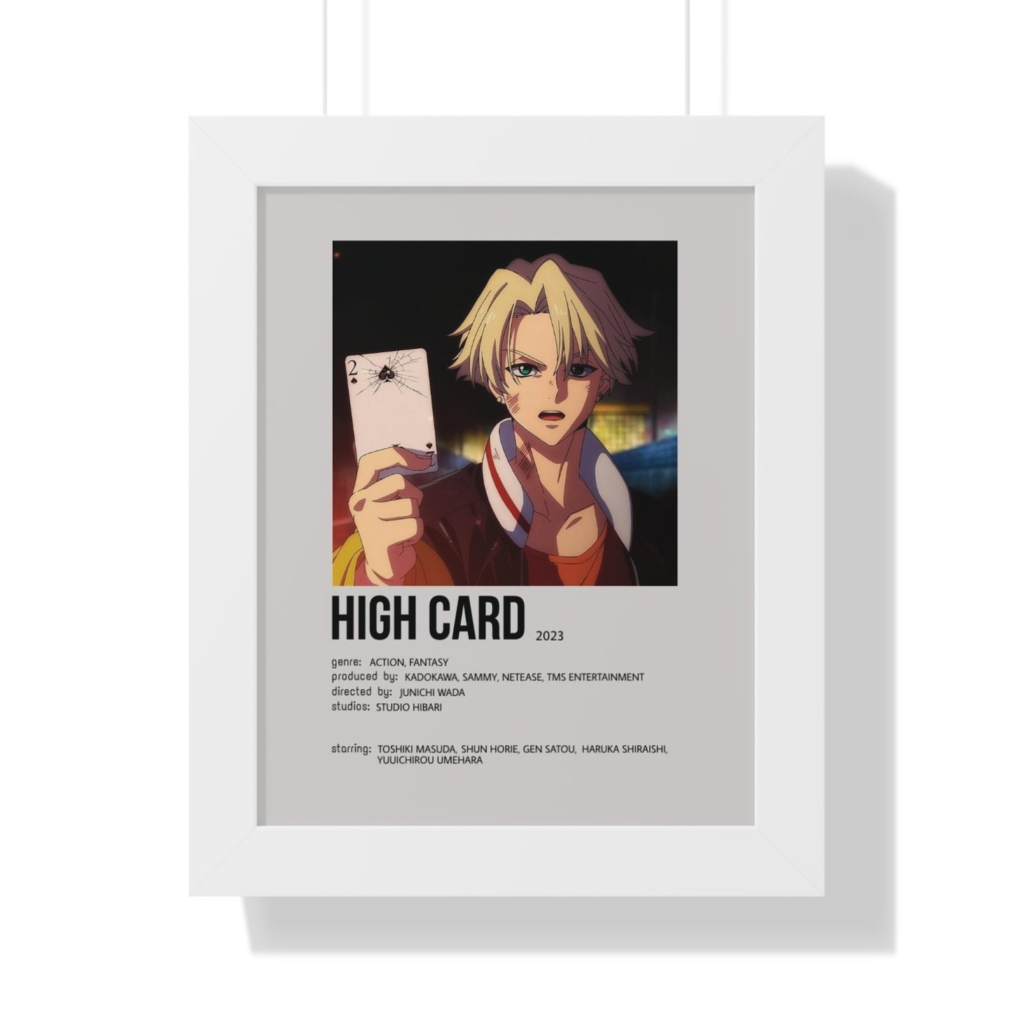 High Card Framed Vertical Poster