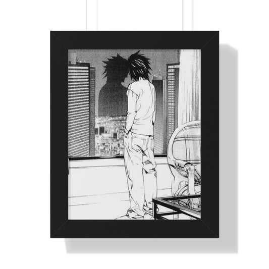 L pondering Framed Vertical Poster