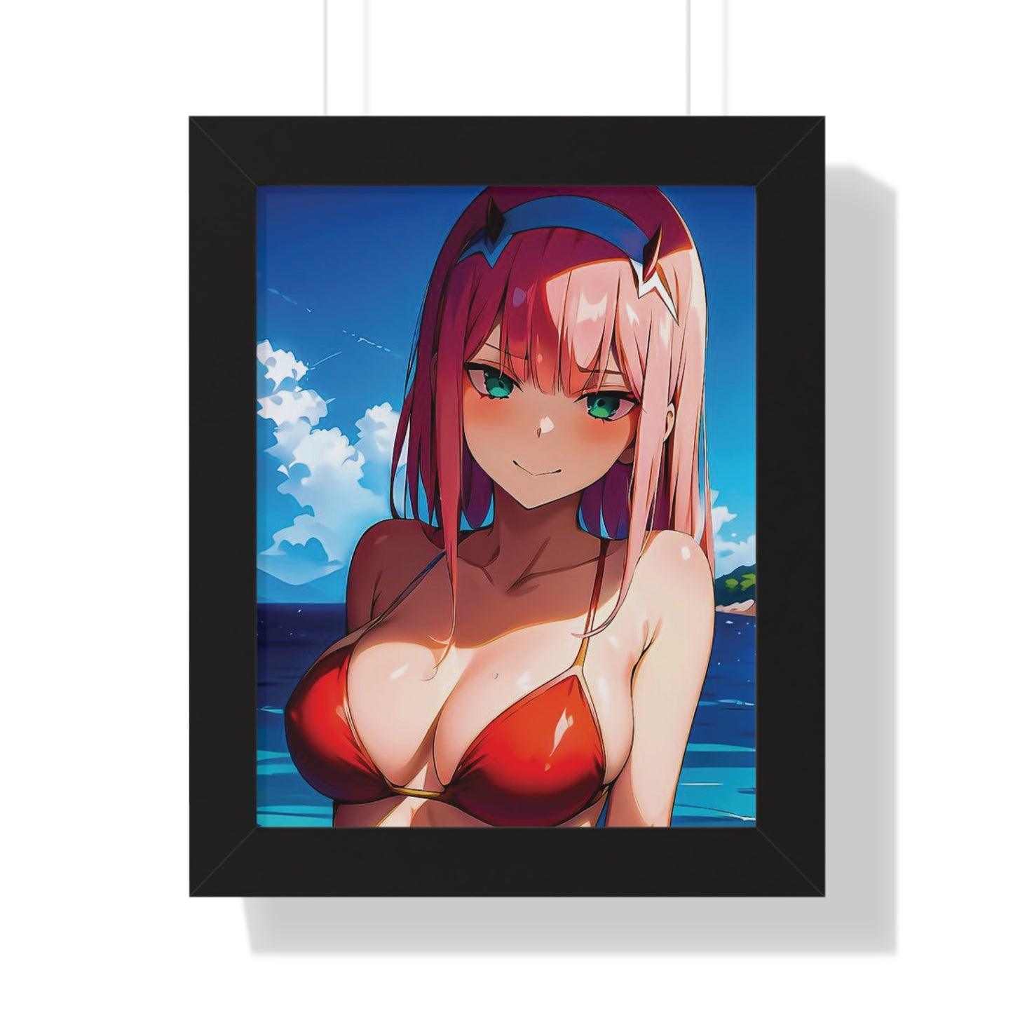 Zero Two Framed Vertical Poster