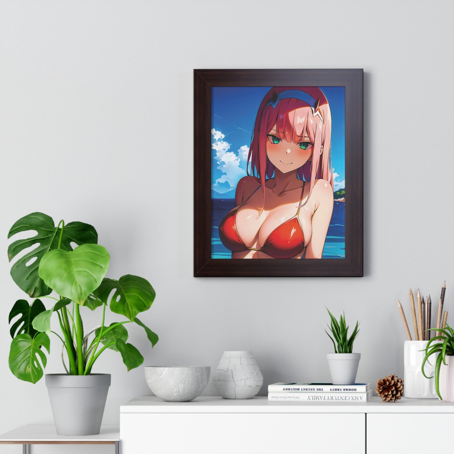 Zero Two Framed Vertical Poster