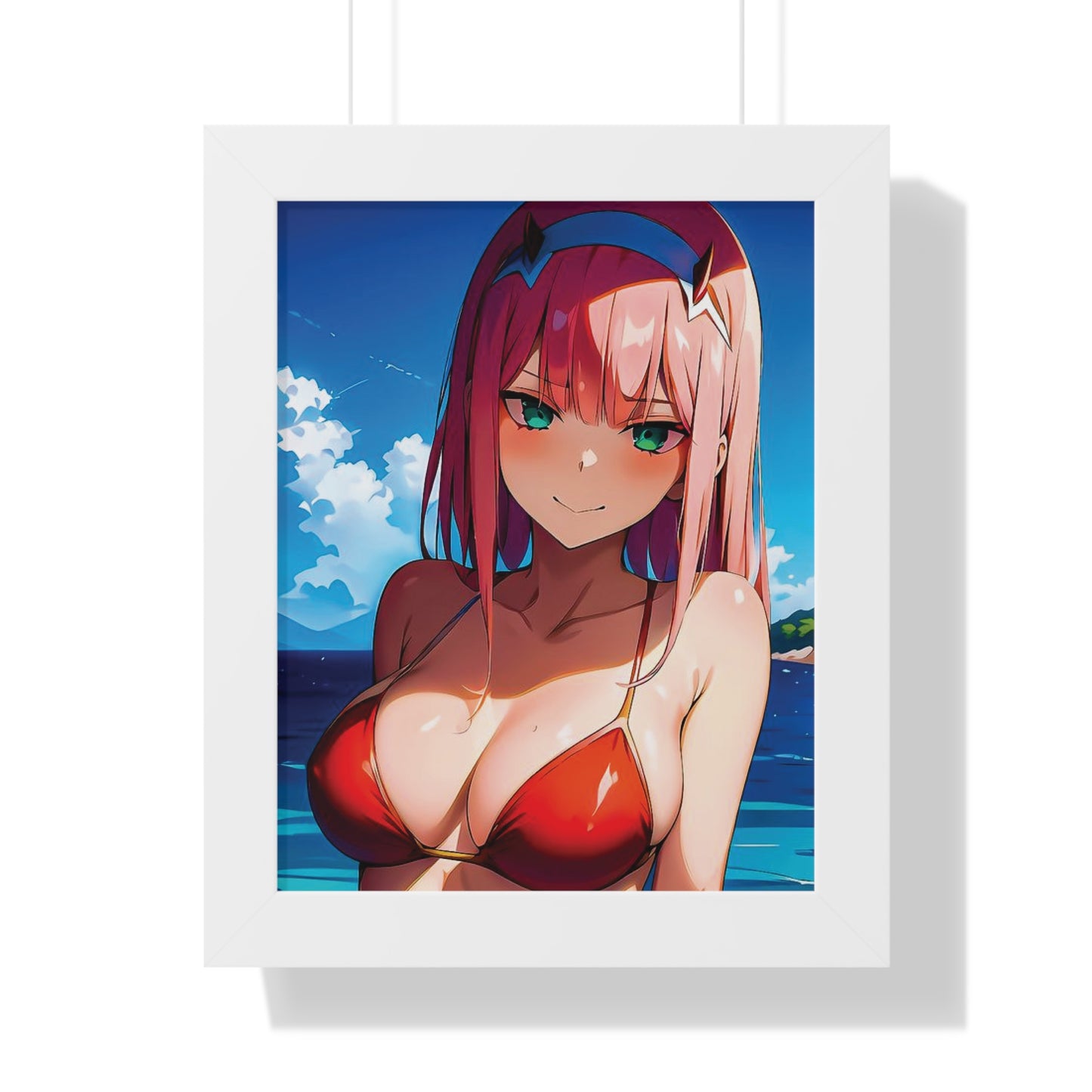 Zero Two Framed Vertical Poster