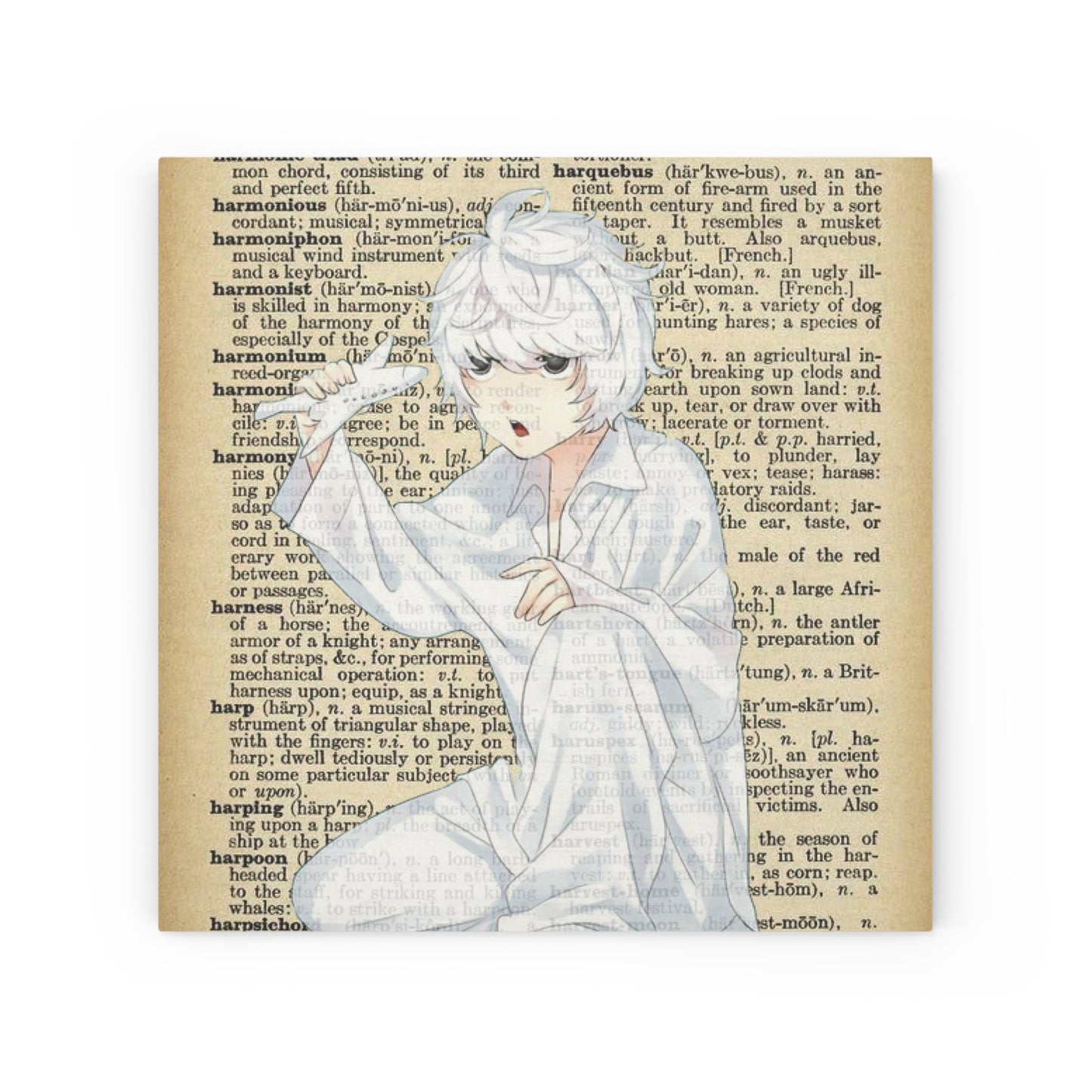 Near Dictionary Wooden Canvas