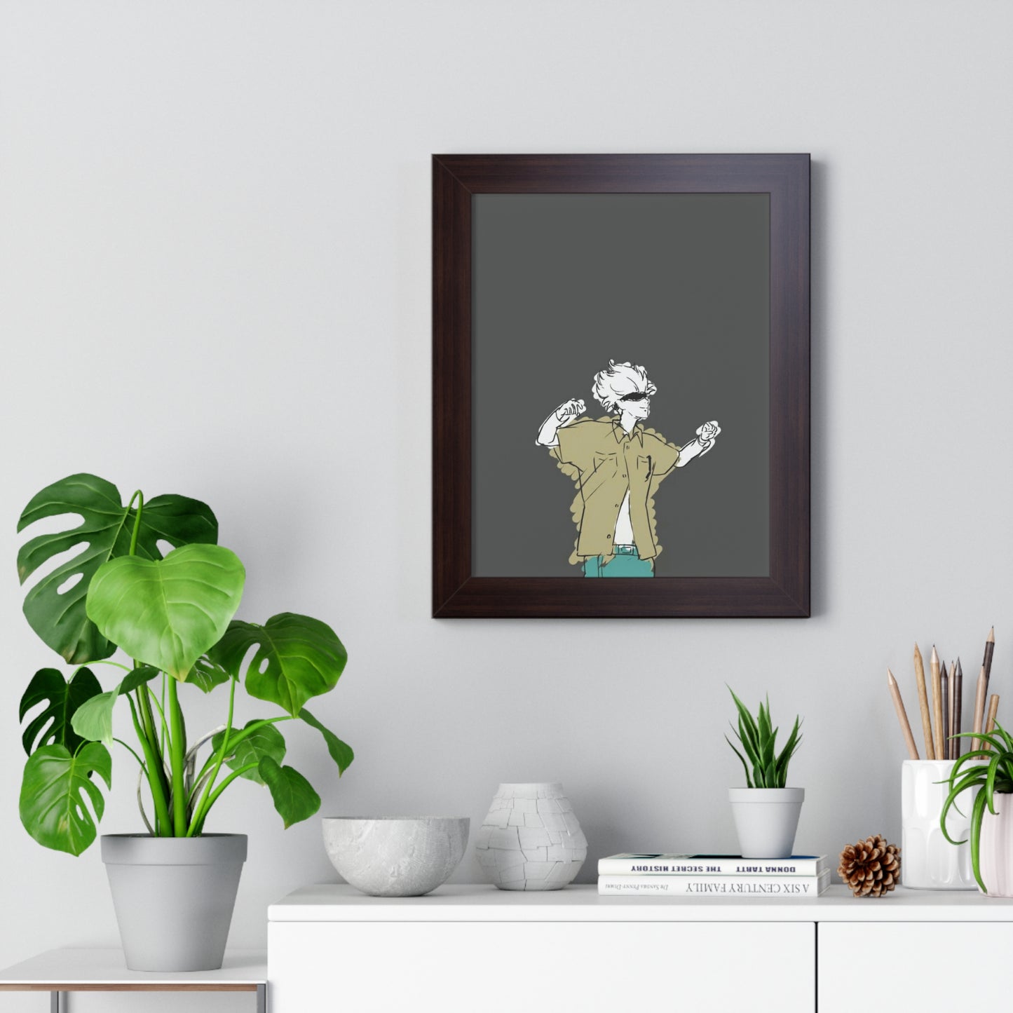 Dancing Gojo Framed Vertical Poster