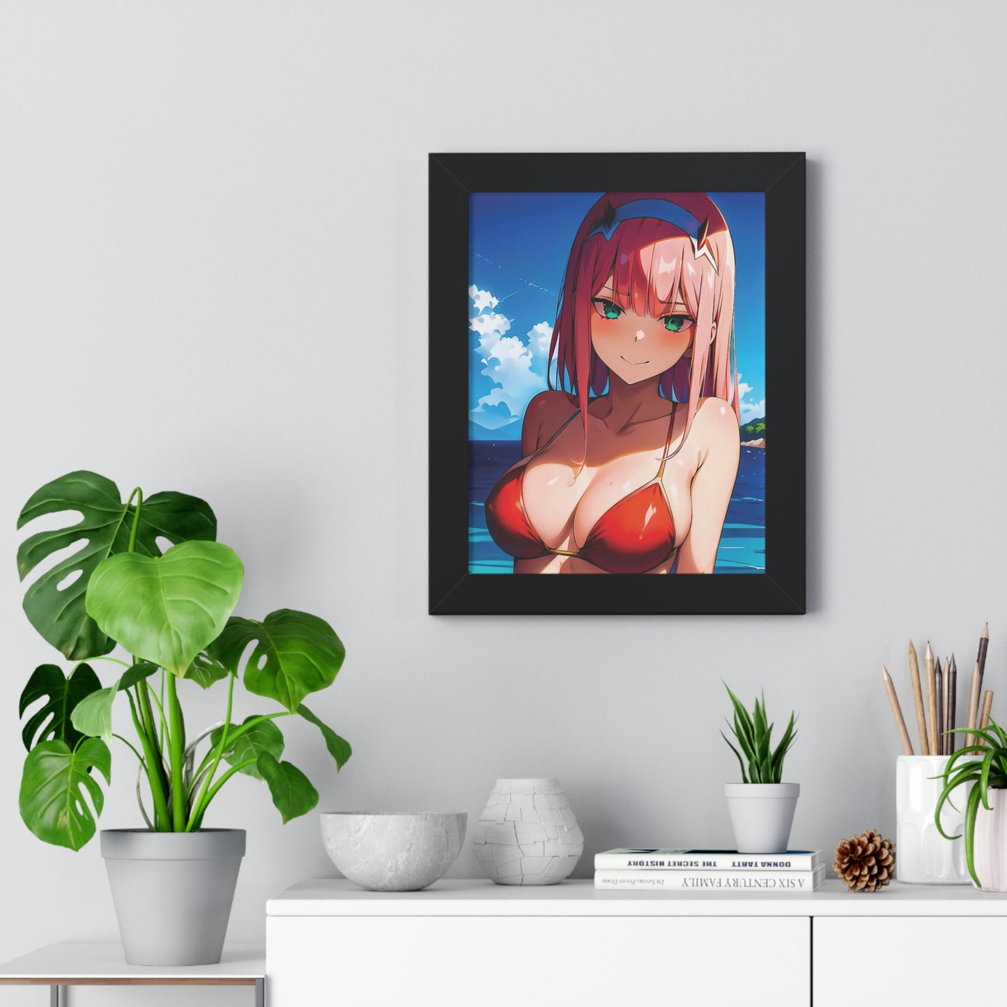 Zero Two Framed Vertical Poster